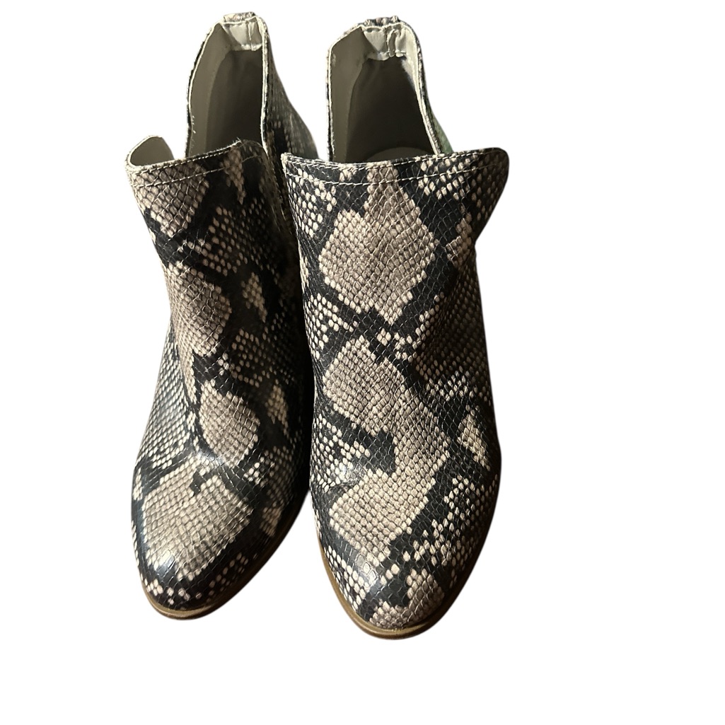 Fergalicious Snakeskin Pattern Ankle Booties